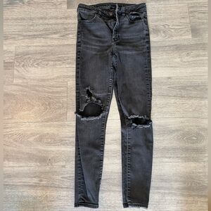 American Eagle Outfitters Ripped Black Skinny Jeans